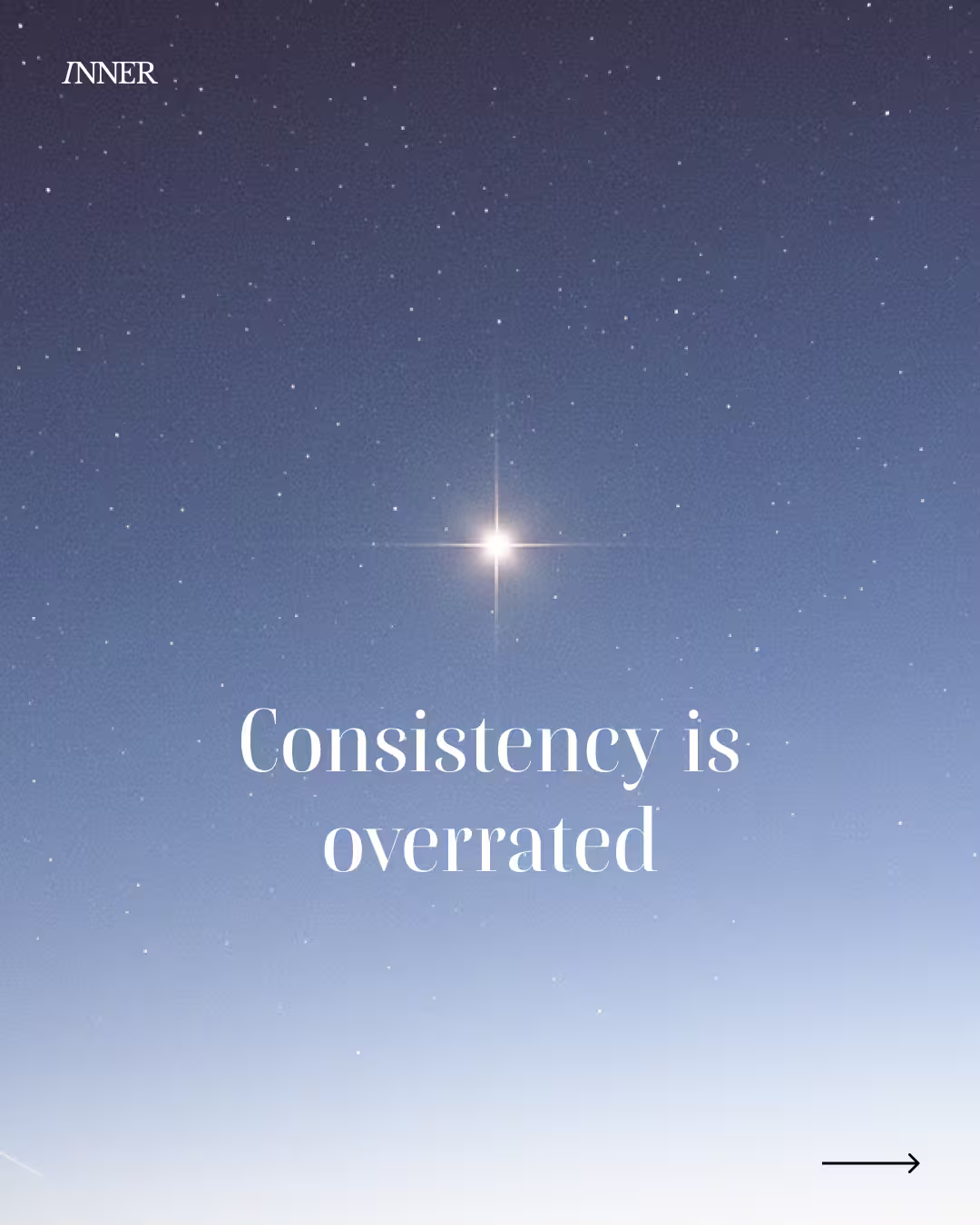 Instragram Post. Consistency is overrated